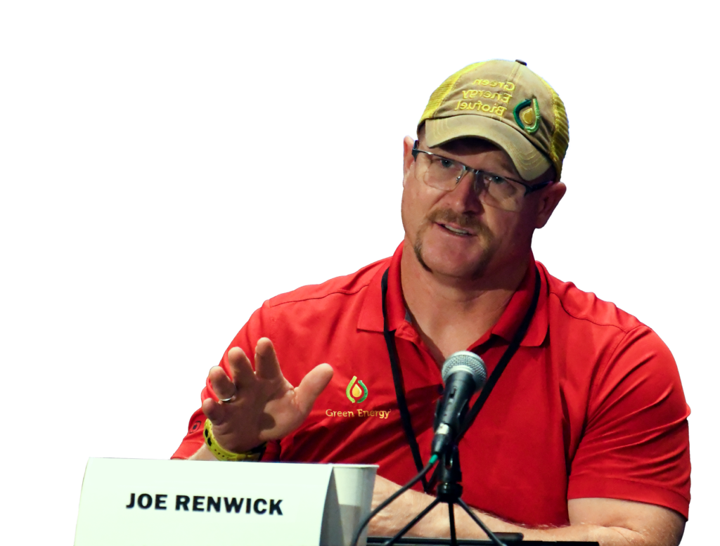 BioJoe Renwick speaking on a panel